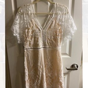 NWT white boohoo dress